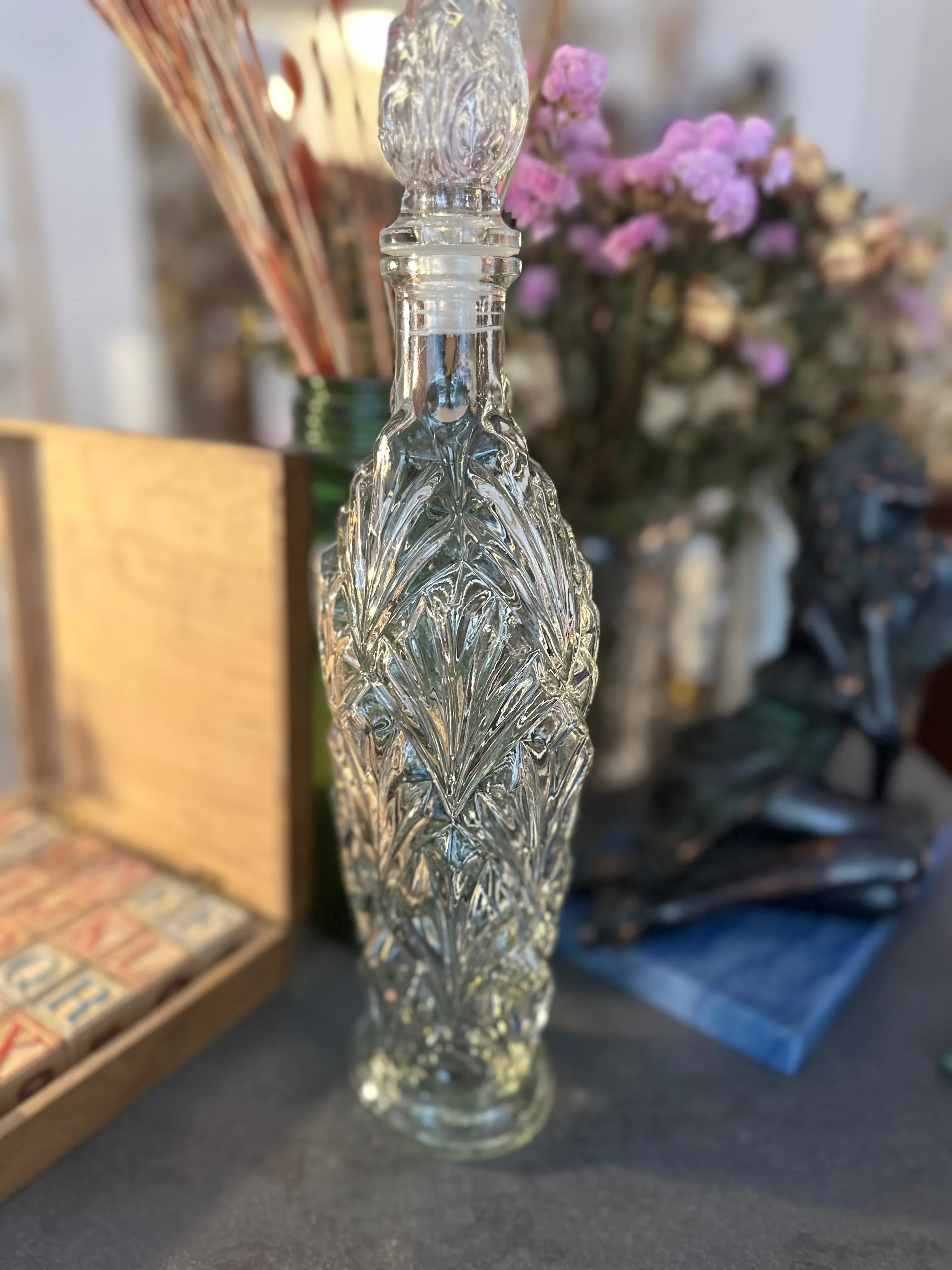 Carafe en verre moulé fabrication italienne