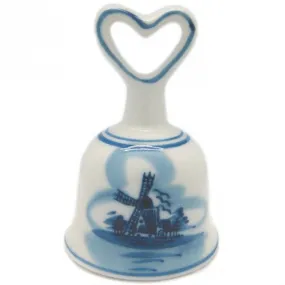 Collector Windmill Blue and White Bell with Heart