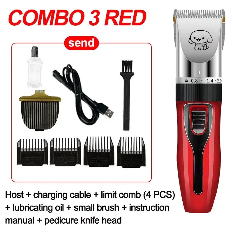 Cordless Pet Grooming Kit - Dog Hair Trimmer and Clipper Set