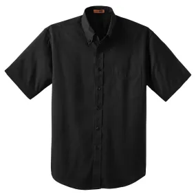 CornerStone Men's Black Short Sleeve SuperPro Twill Shirt