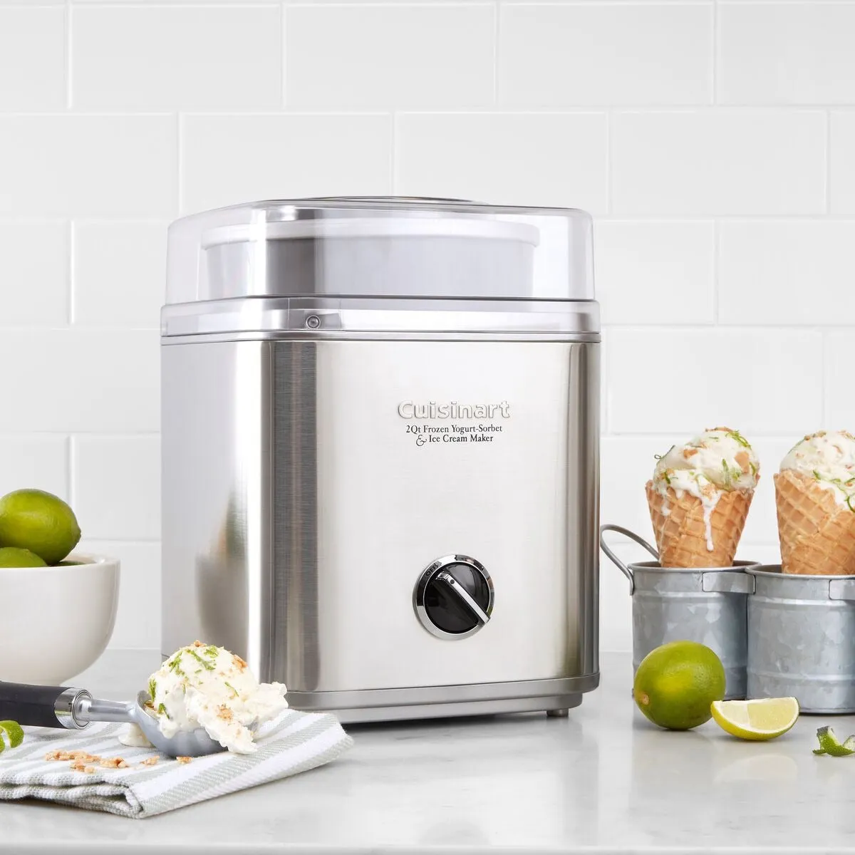 Cuisinart Pure Indulgence®  2-Qt Frozen Yogurt, Sorbet & Ice Cream Maker (B. Chrome)