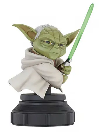 DIAMOND SELECT TOYS - STAR WARS CLONE WARS ANIMATED - YODA MINI-BUST 1/7 13CM