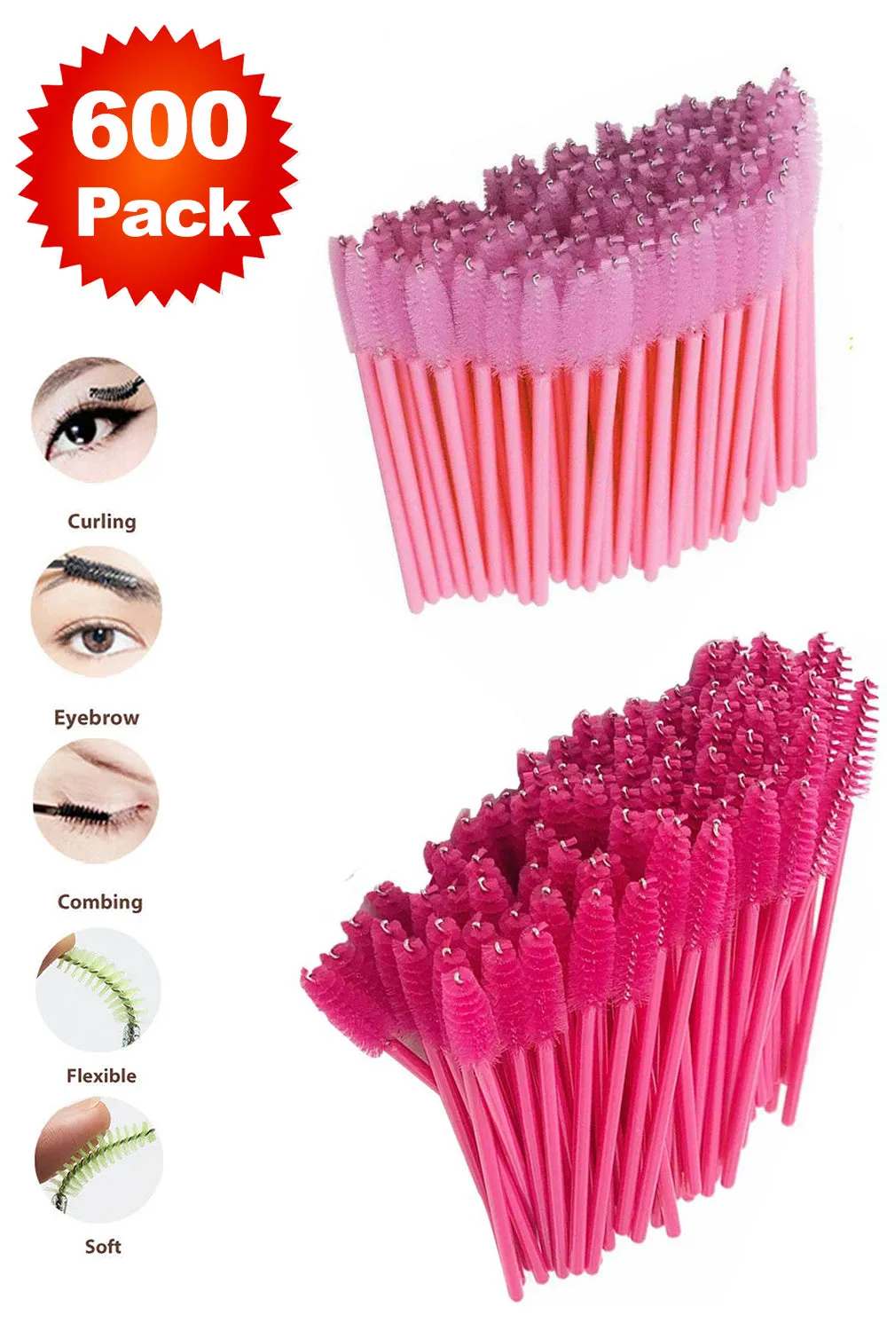 Disposable Eyelash Brush - 500/600 Pack