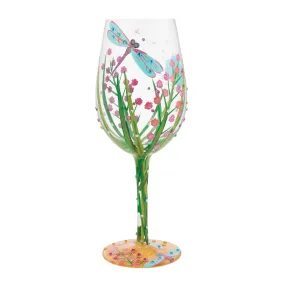 “Dragonfly Summer” Hand Painted Wine Glass Gift