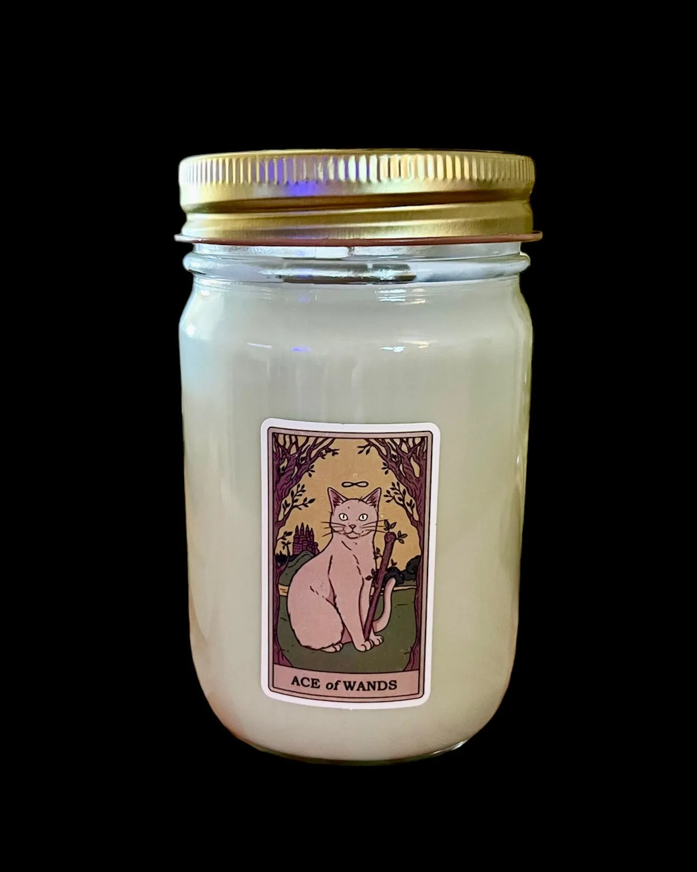 Dry Gin & Cypress Scent 12 oz Tarot Card Soy Candle