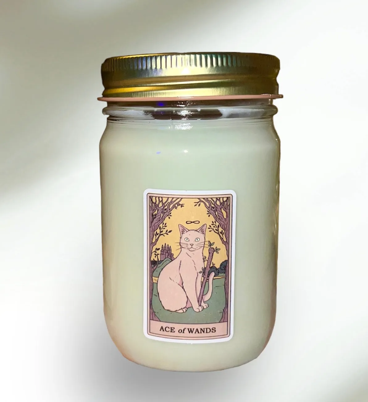 Dry Gin & Cypress Scent 12 oz Tarot Card Soy Candle