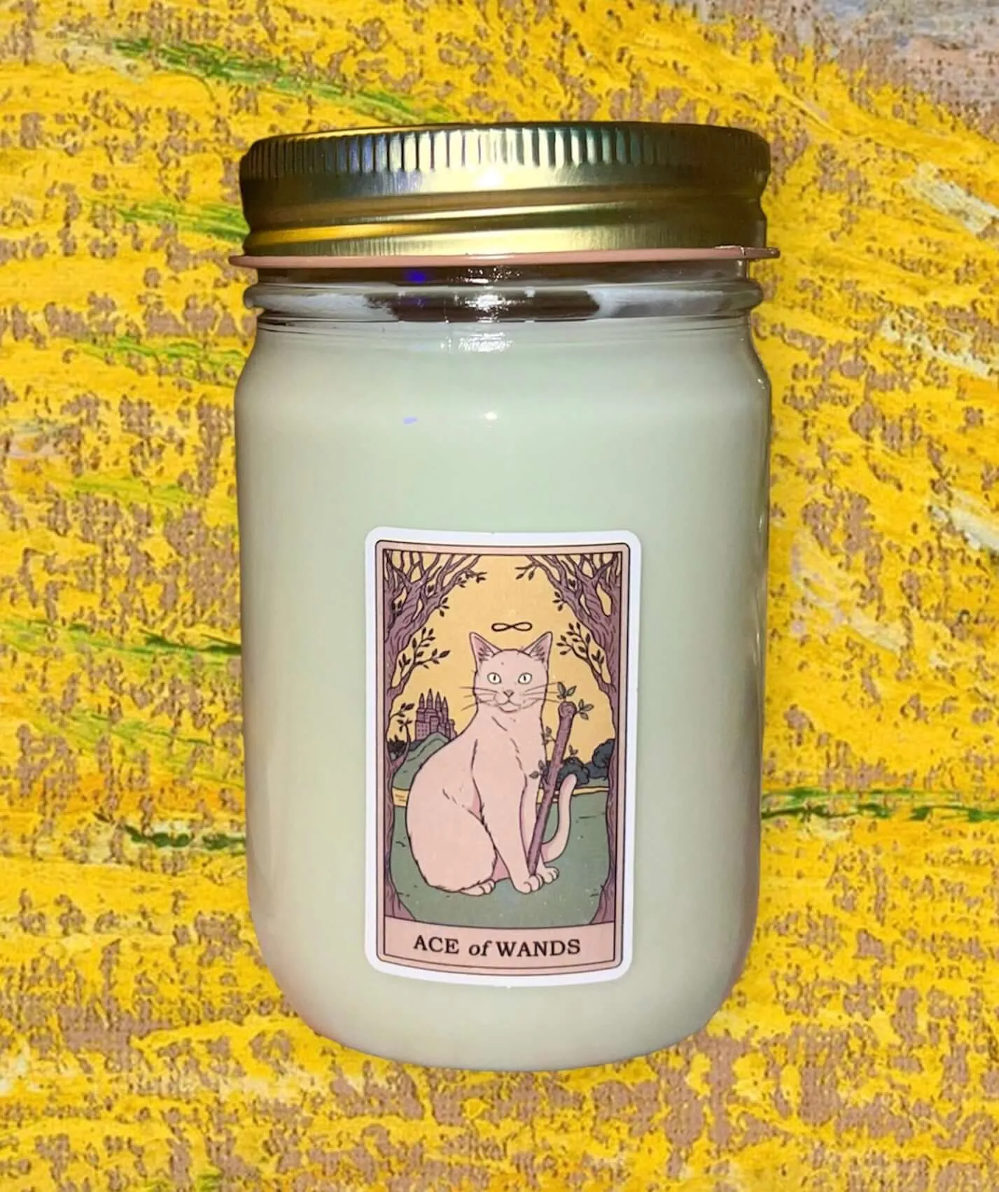 Dry Gin & Cypress Scent 12 oz Tarot Card Soy Candle