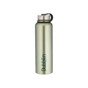 Dubblin Turbo Premium Stainless Steel Double Wall Vacuum Insulated BPA Free Water Bottle, Sports Thermos Flask Keeps Hot 12 Hours, Cold 24 Hours (Green,1500 ML)