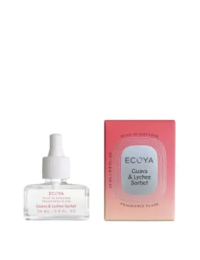 Ecoya Plug-In Diffuser Fragrance Flask - Guave & Lychee Sorbet