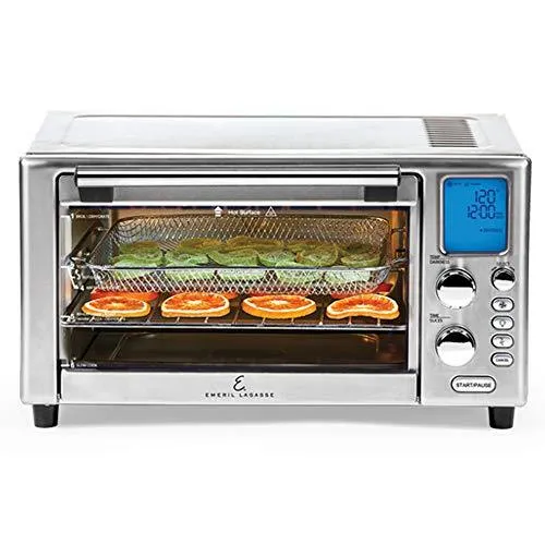 Emeril Lagasse Power AirFryer 360 Better Than Convection Ovens Hot Air Fryer Oven, Toaster Oven, Bake, Broil, Slow Cook and More Food Dehydrator, Rotisserie Spit, Pizza Function Cookbook