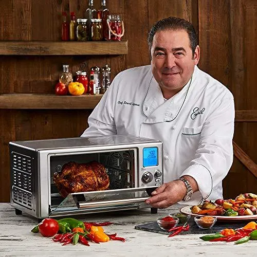 Emeril Lagasse Power AirFryer 360 Better Than Convection Ovens Hot Air Fryer Oven, Toaster Oven, Bake, Broil, Slow Cook and More Food Dehydrator, Rotisserie Spit, Pizza Function Cookbook