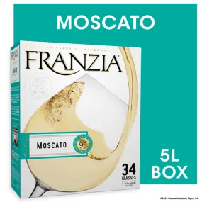 Franzia Vintner Select Moscato White Wine, 5 L Bag In Box, ABV 10.00%