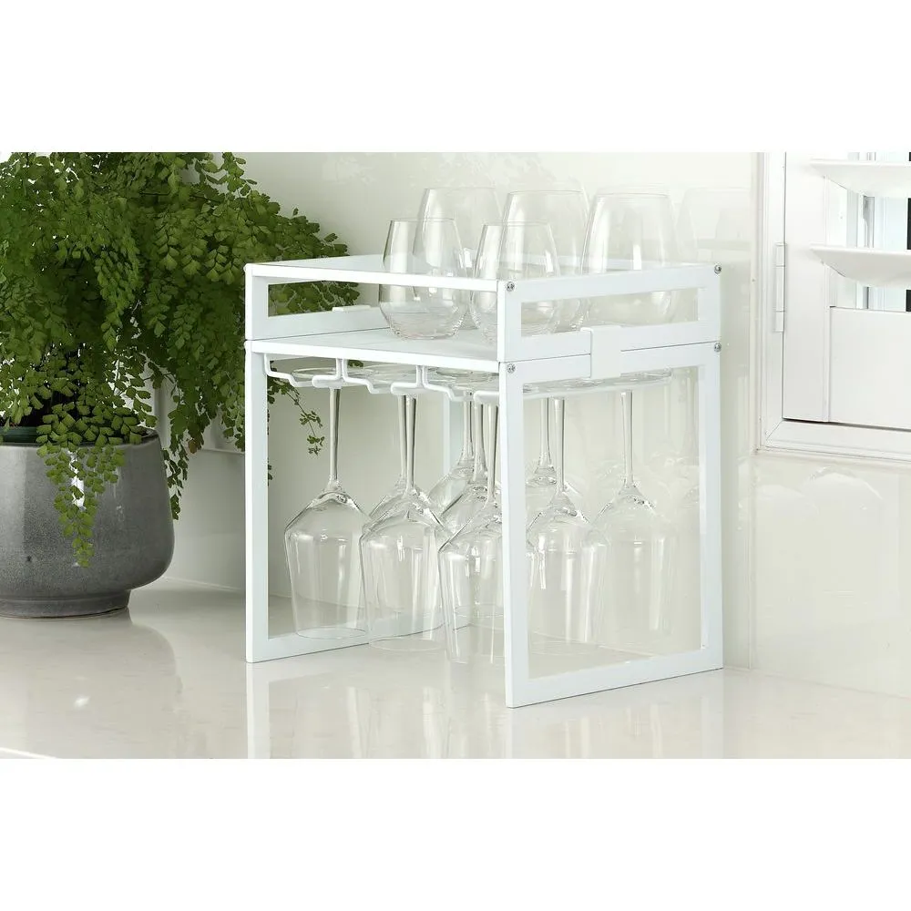 Freestanding Wine Glass Rack White