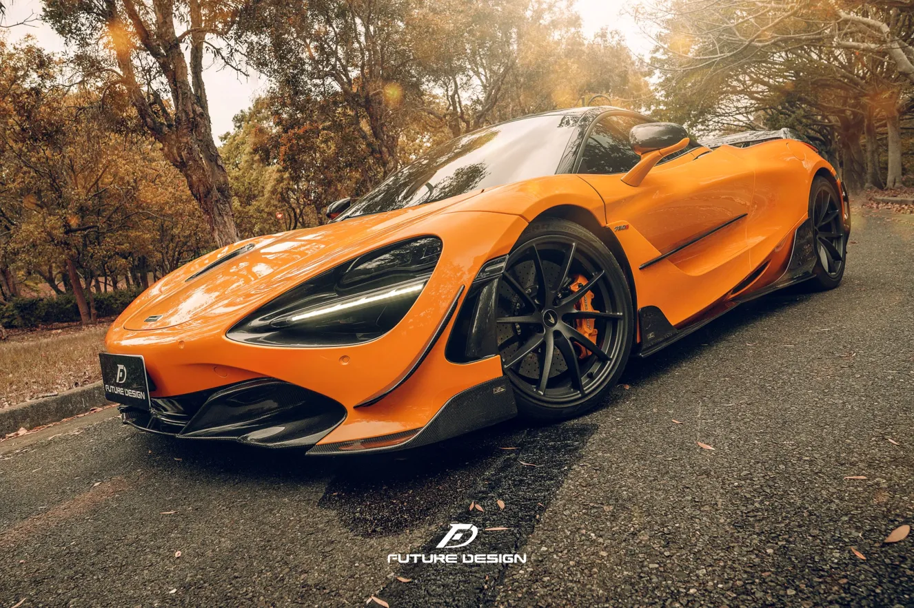 Future Design Carbon Fiber Front Bumper Canards for McLaren 720S