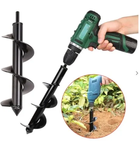 Garden Auger Spiral Drill Bit - Auger Drill Bit for Planting