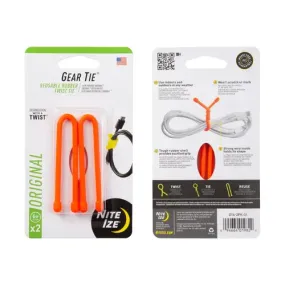 Gear Tie Reusable Rubber Twist Tie 6 in. - 2 Pack