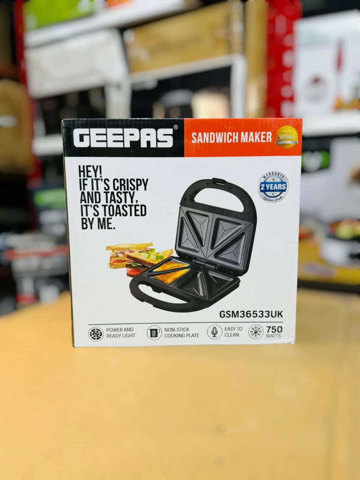 GEEPAS Sandwich Maker GSM36533UK