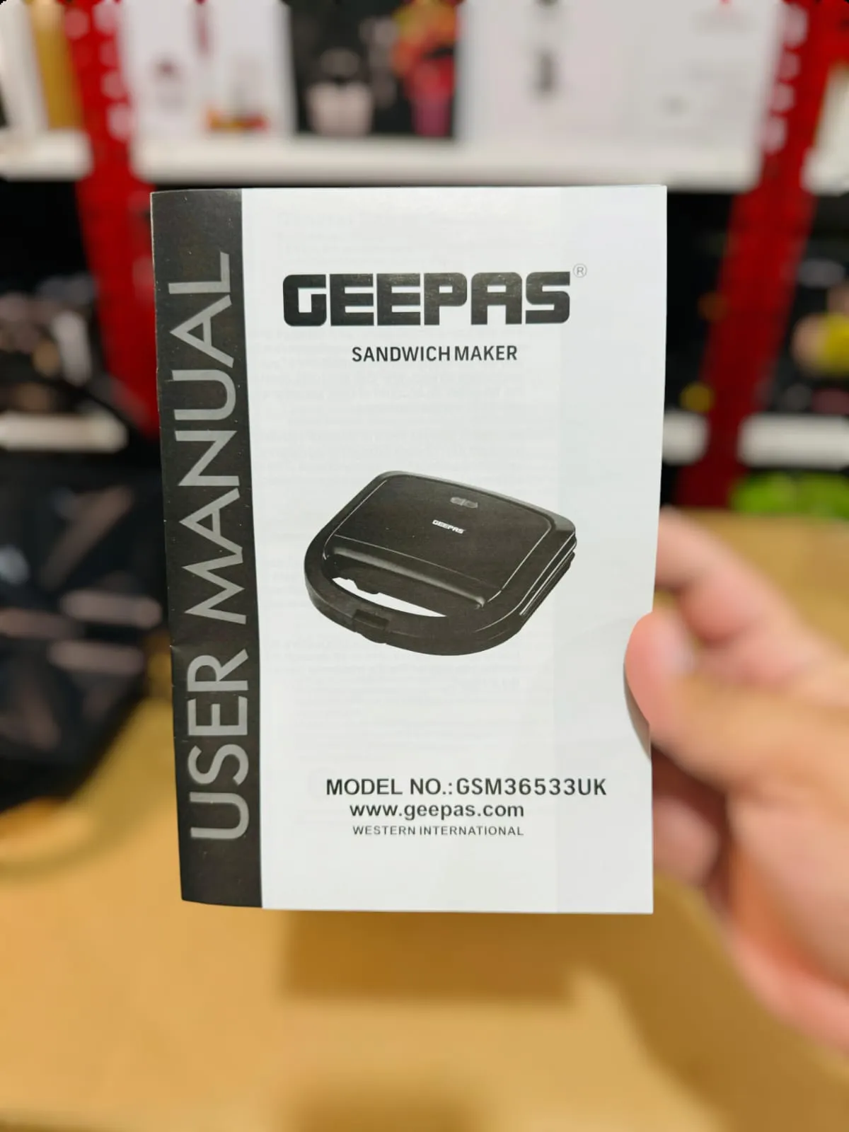 GEEPAS Sandwich Maker GSM36533UK