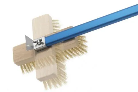 GI Metal 47" Oven Brush w/ Rotating Brass Bristle Head