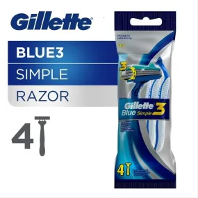 Gillette Blue 3 Simple Disp. Rzr Bag 4'S Bag 1 PC