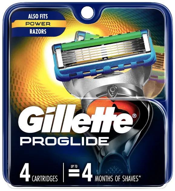 Gillette ProGlide Mens Razor Blades Refill, 4 Cartridges