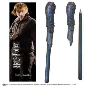 harry potter: ron weasley wand pen and bookmark  replicas  harry  replica