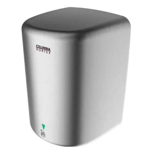 HD-617 COLUMBIA VORTEX (110V/120V) Stamped Steel Satin Chrome High Speed Hand Dryer