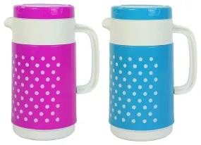 Heart Home Plastic 2 Pieces Insulated Orchid Tuff Jug Flask 1500 ML (Pink & Blue) -CTLTC10698 CTHH12171