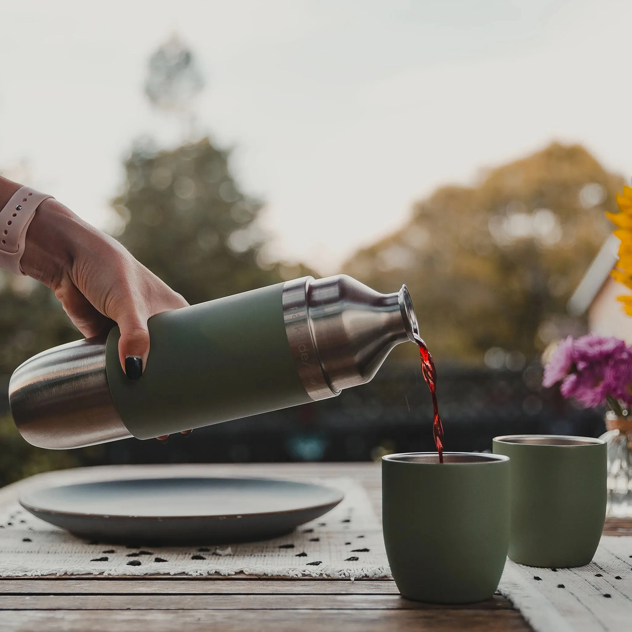 High Camp Flask Parkside 750 in Cypress Green