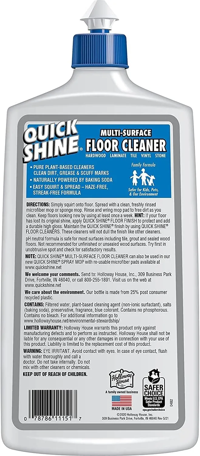 Holloway House 11151-7 27 oz Bottle of Quick Shine Multi-Surface Floor Cleaner