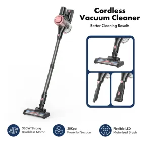 Homeika Cordless Vacuum Cleaner, 28Kpa Powerful Suction, 380W Strong Brushless Motor with 8 in 1 Lightweight Stick Vacuum Cleaner with 50 Min Runtime Detachable Battery for Pet Hair & Carpet