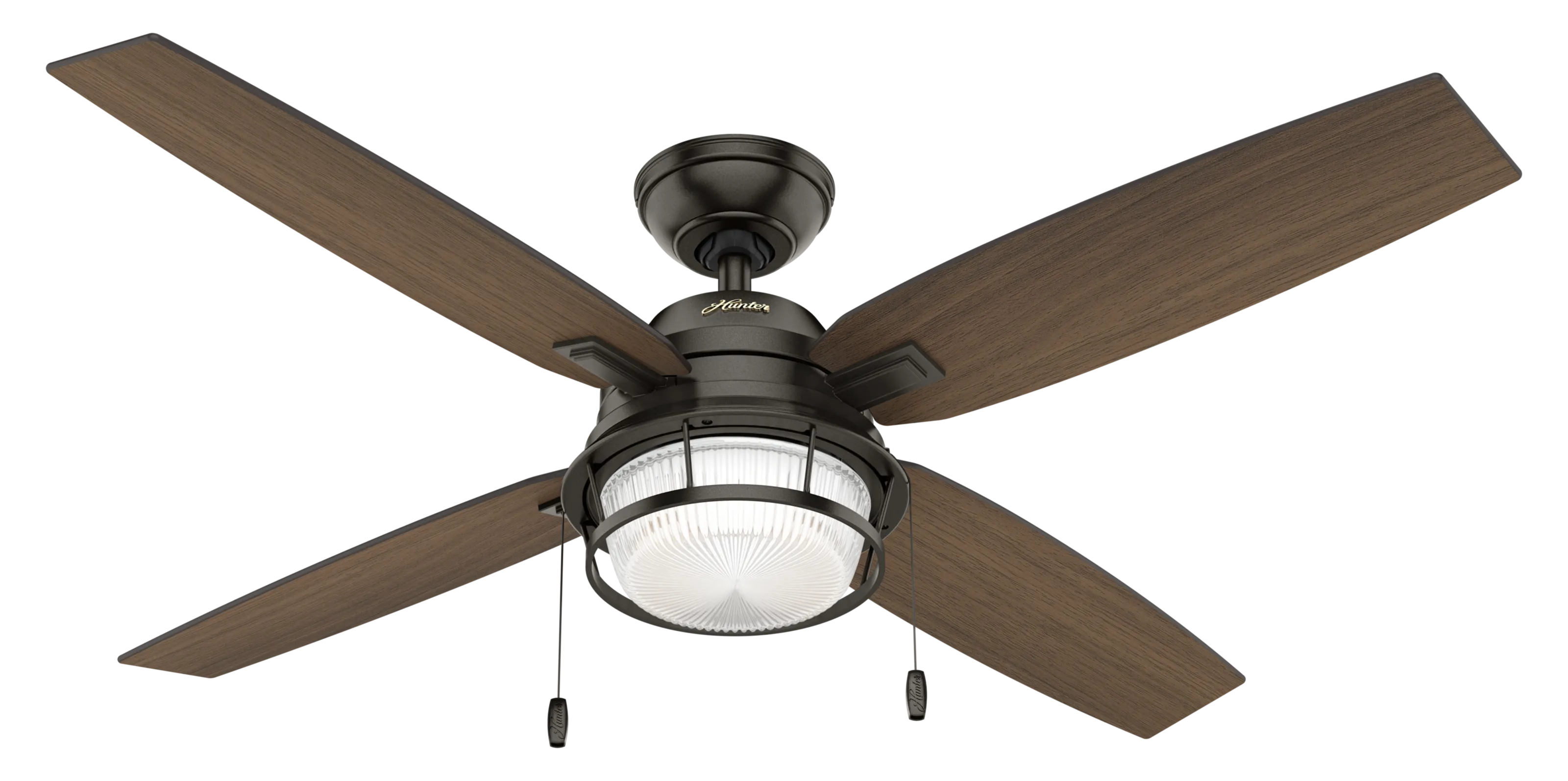 Hunter 52 inch Ocala Damp Rated Ceiling Fan with LED Light Kit and Pull Chain