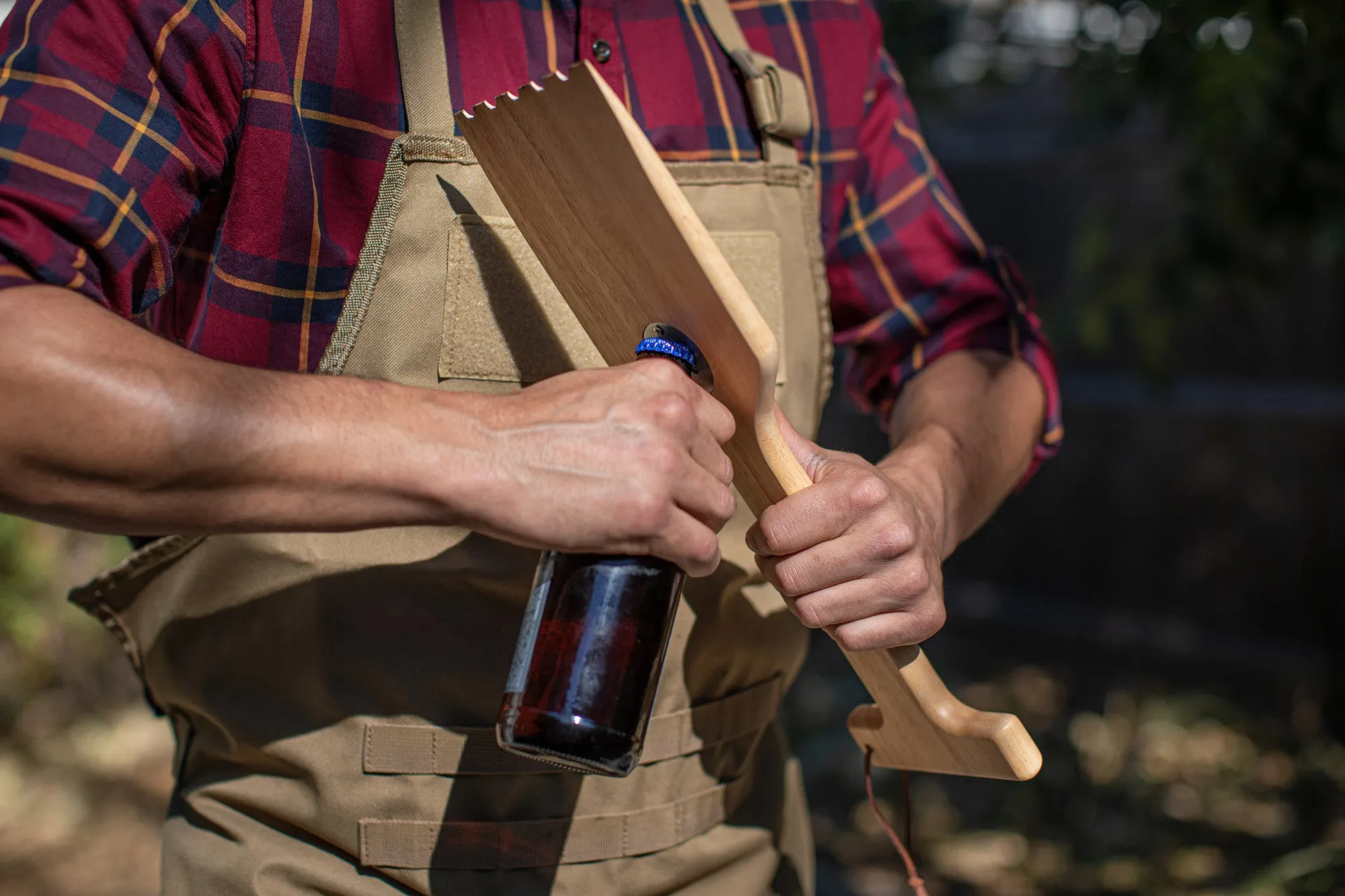 Indiana Hoosiers - Hardwood BBQ Grill Scraper with Bottle Opener