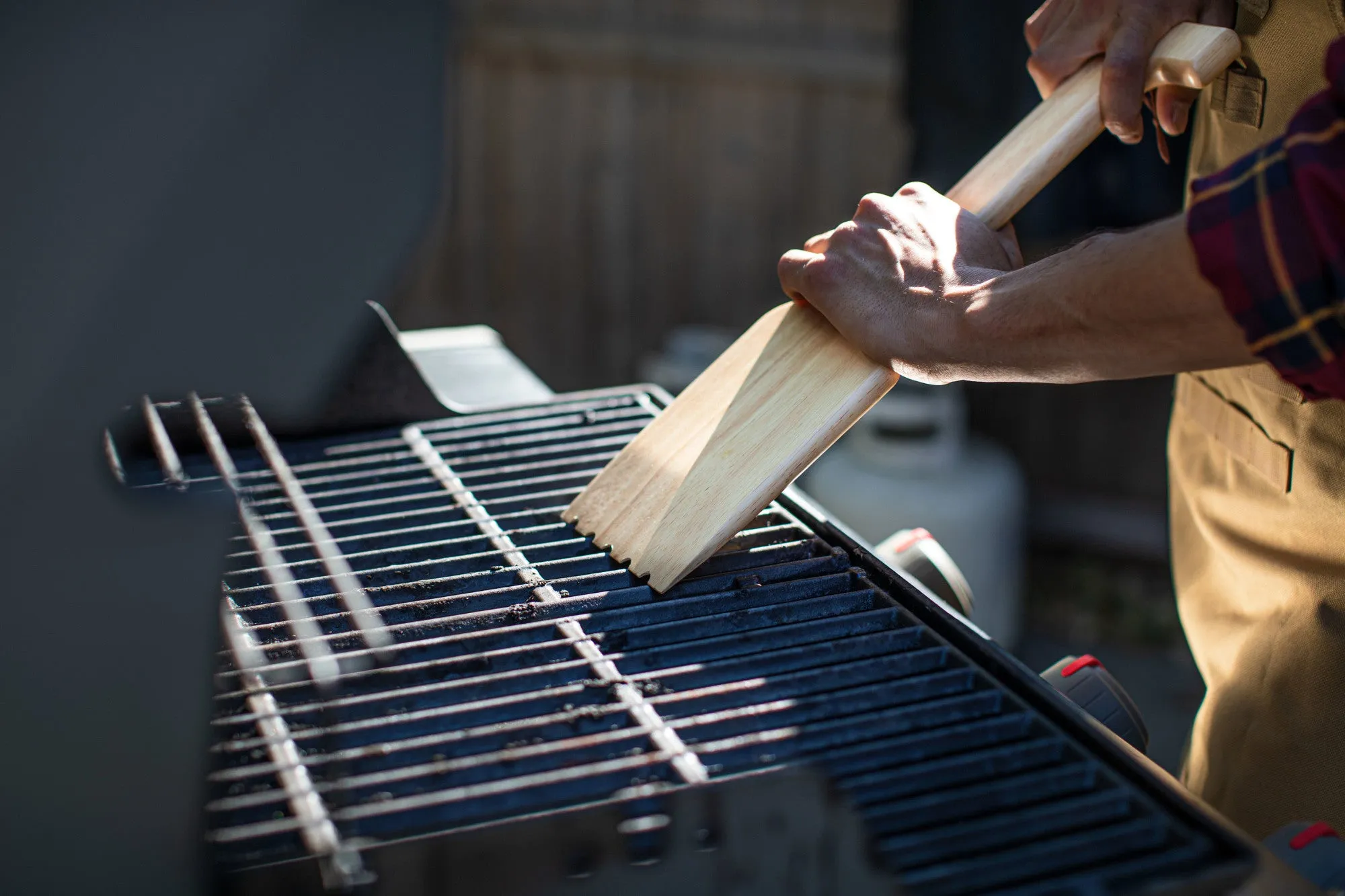 Indiana Hoosiers - Hardwood BBQ Grill Scraper with Bottle Opener