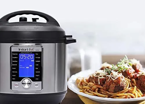 Instant Pot Ultra 60 Ultra 6 Qt 10-in-1 Multi- Use Programmable Pressure Cooker, Slow Cooker, Rice Cooker, Yogurt Maker, Cake Maker, Egg Cooker, Sauté, and more, Stainless Steel/Black