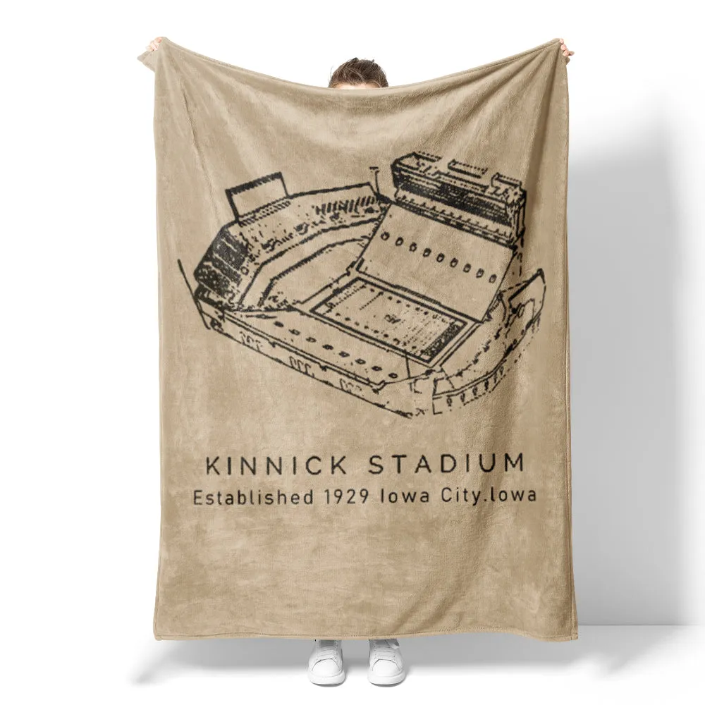 Kinnick Stadium - Iowa Hawkeyes Football,College Football Blanket for Fans of American Football Fans