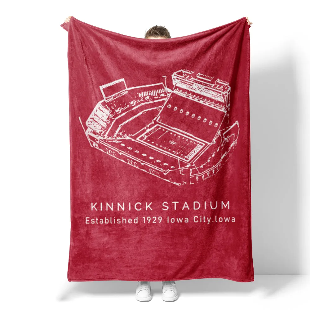 Kinnick Stadium - Iowa Hawkeyes Football,College Football Blanket for Fans of American Football Fans