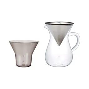 Kinto SCS-02 Coffee Glass Carafe 3-Piece Set 600ml with S/S Filter Holder