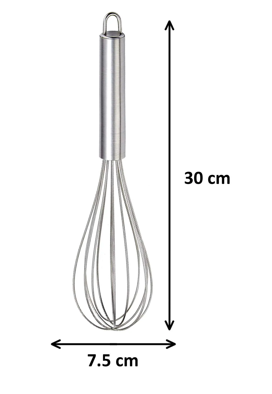 Kuber Industries 2 Pieces Stainless Steel Hand Blender Mixer Froth Whisker Latte Maker for Milk Coffee Egg Beater Juice,30 cm (Silver) - CTKTC31322