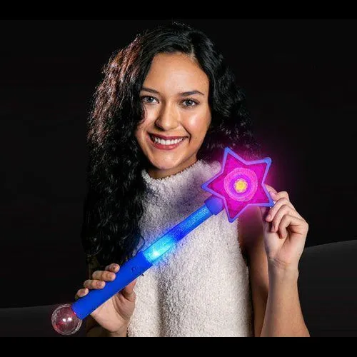 LED Light Up Animated Star Wand