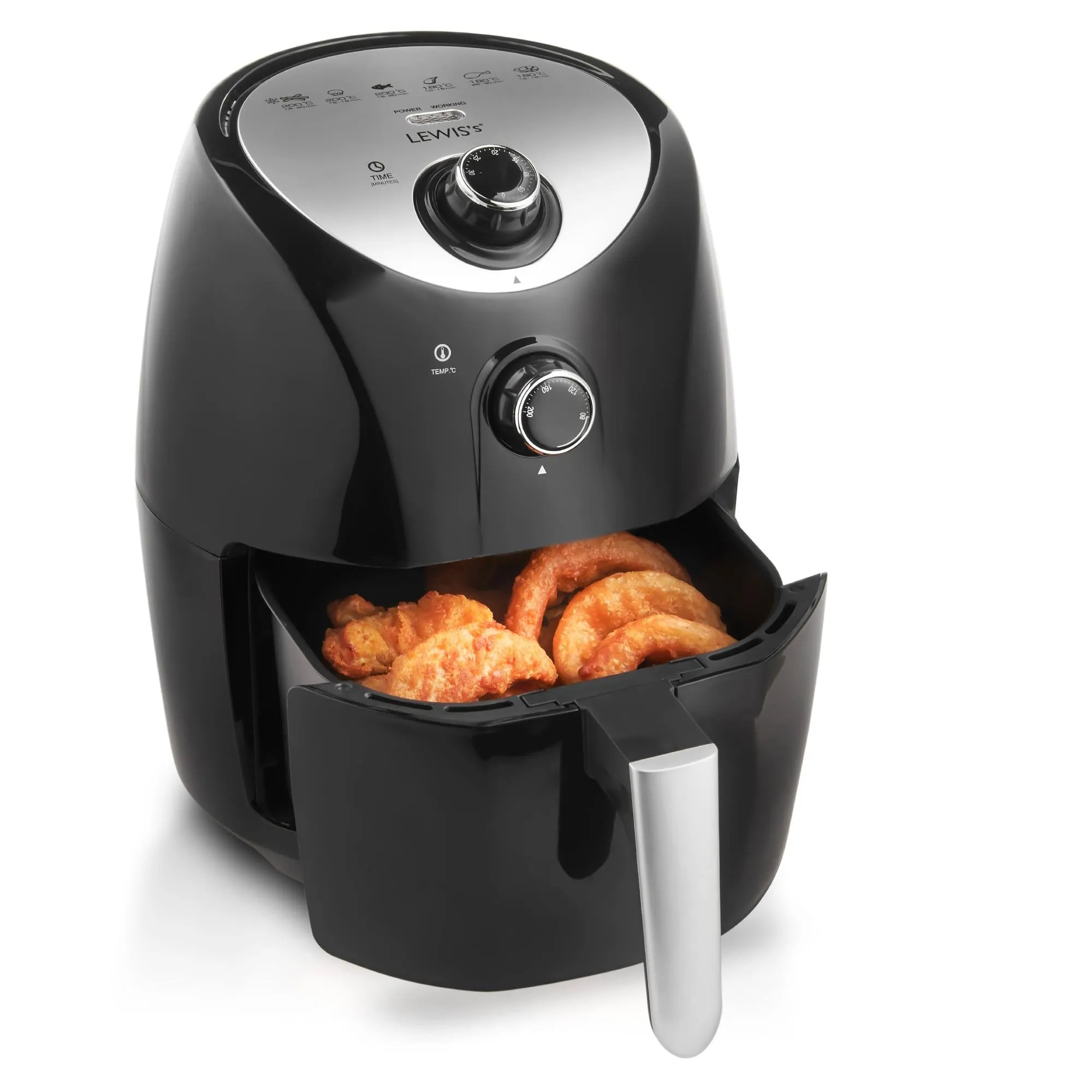 Lewis's Compact Air Fryer 2.4L 900W - Black