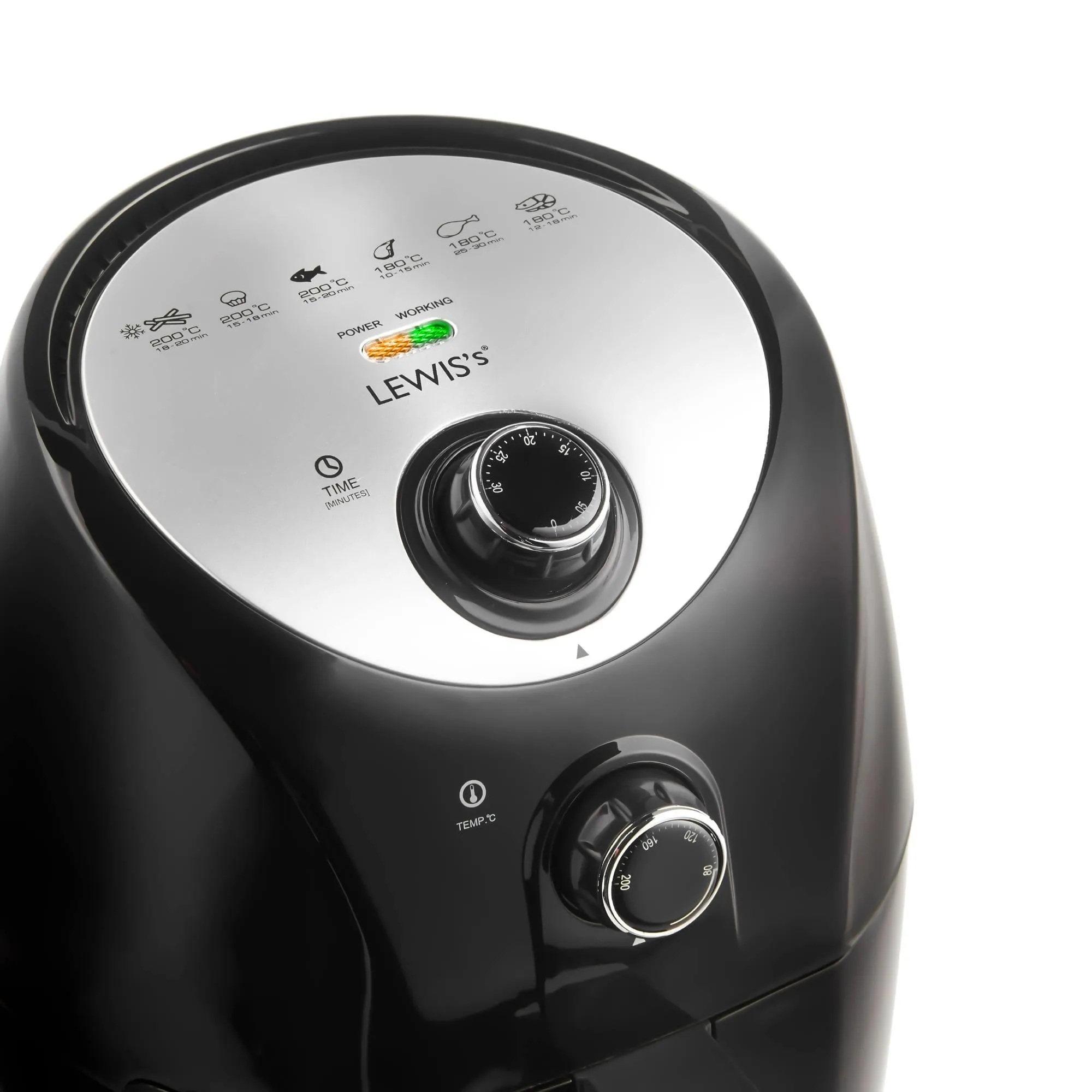 Lewis's Compact Air Fryer 2.4L 900W - Black