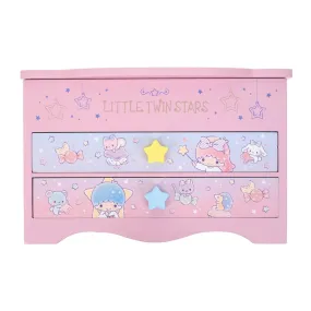 Little Twin Stars Wooden Musical Jewelry Box (Rare Find)