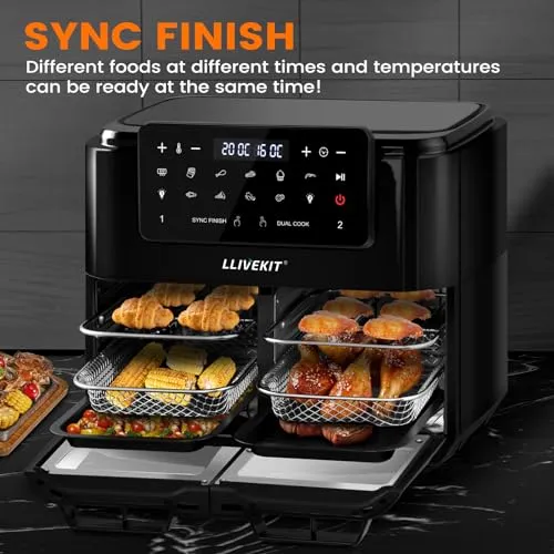 LLIVEKIT Dual Zone Air Fryer 12L (New)