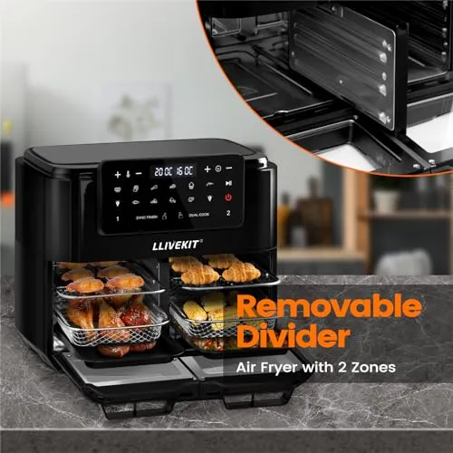 LLIVEKIT Dual Zone Air Fryer 12L (New)