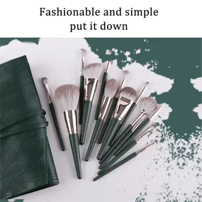 Makeup Brushes 14pcs Professional Synthetic Hair Powder Foundation Eye Shadows Blending Contour Make Up Brushes With Bag