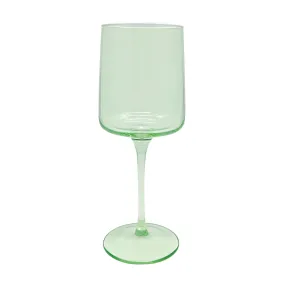 Mariposa Light Green with White Trim Wine Glasses - Set of 2