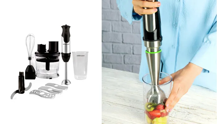 Mellerware Stick Blender With Attachments Stainless Steel Black 1500 Ml 800 W Robot 800