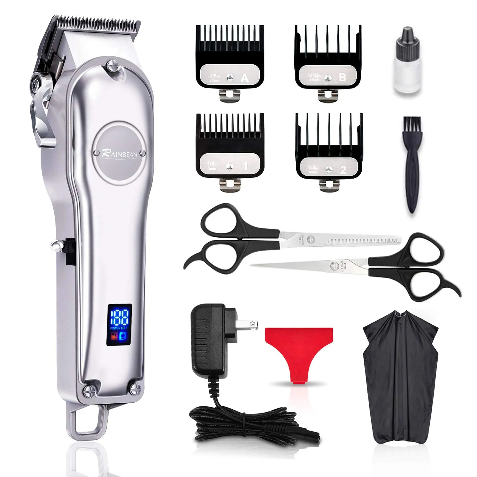 Men Hair Trimmer 3 in 1 IPX7 Waterproof Beard Trimmer Grooming Kit