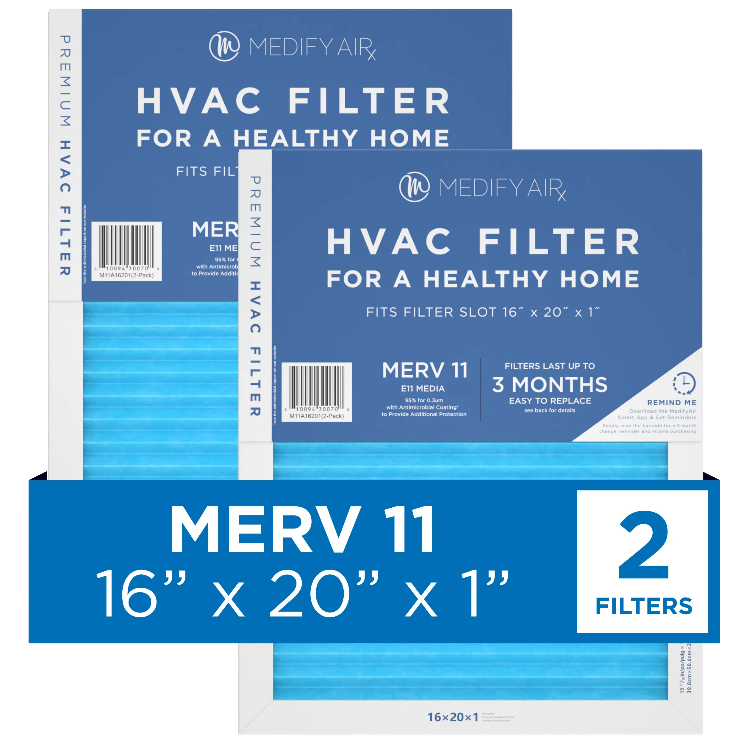 MERV 16" x 20" x 1" HVAC Filter